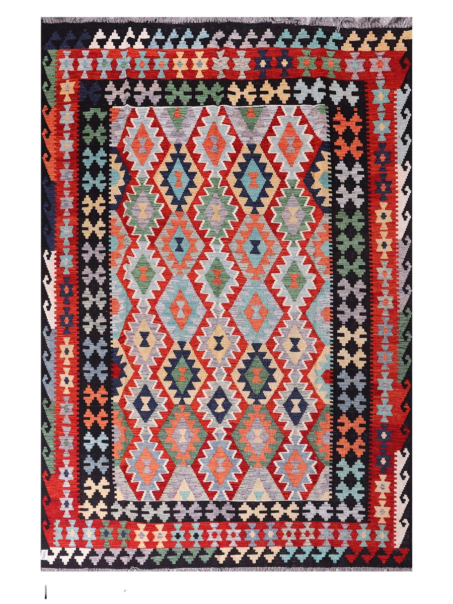 Maimana Afghanistan Kilim Rug - 288 x193 cm - Handmade