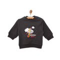 HelloBaby Basic Low Raised Lion Printed Sweatshirt - Dark Grey