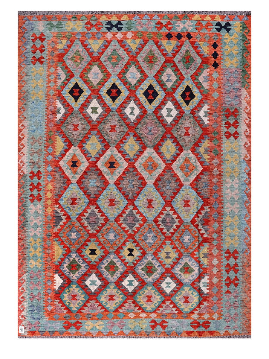 Maimana Afghanistan Kilim Rug - 286 x204 cm - Handmade
