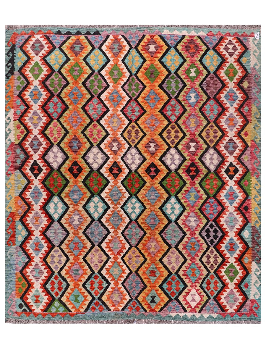 Maimana Afghanistan Kilim Rug - 290 x257 cm - Handmade