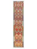 Maimana Afghanistan Kilim Runner - 388 x 83 cm - Handmade