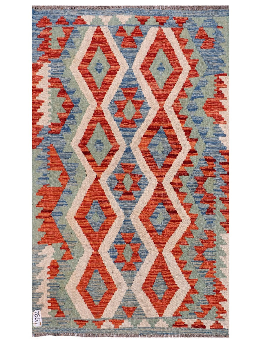 Maimana Afghanistan Kilim Rug - 130 x 83 cm - Handmade