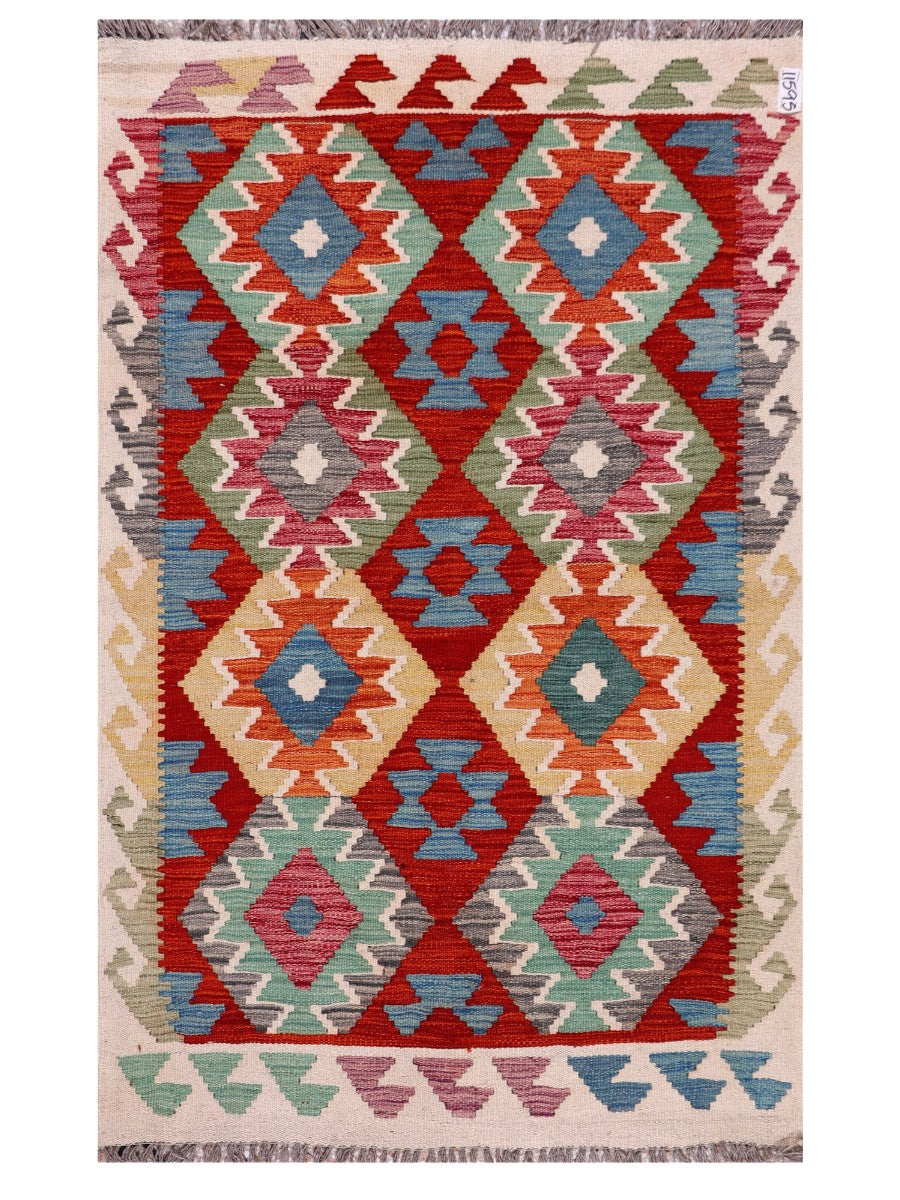 Maimana Afghanistan Kilim Rug - 157 x103 cm - Handmade