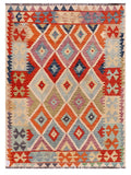 Maimana Afghanistan Kilim Rug - 193 x148 cm - Handmade
