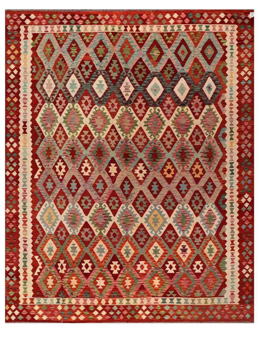 Maimana Afghanistan Kilim Rug - 381 x302 cm - Handmade
