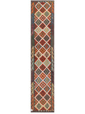 Maimana Afghanistan Kilim Runner - 386 x 81 cm - Handmade
