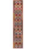 Maimana Afghanistan Kilim Runner - 387 x 80 cm - Handmade