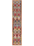 Maimana Afghanistan Kilim Runner - 380 x 81 cm - Handmade