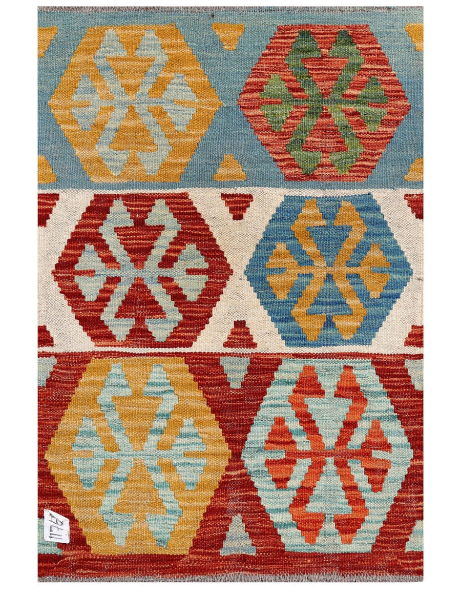 Maimana Afghanistan Kilim Rug - 83 x 59 cm - Handmade