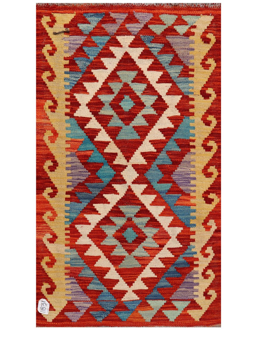 Maimana Afghanistan Kilim Rug - 101 x 60 cm - Handmade