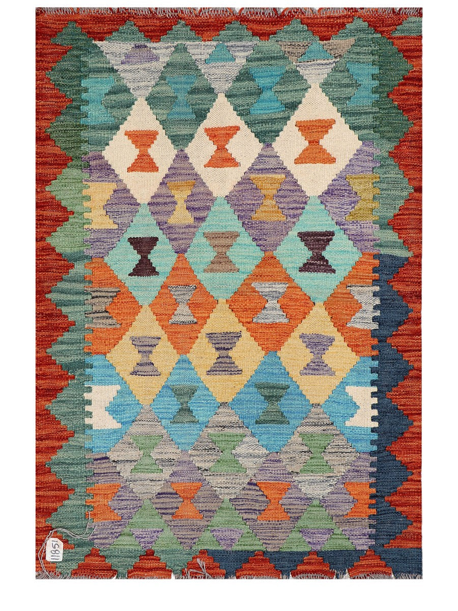 Maimana Afghanistan Kilim Rug - 119 x 84 cm - Handmade