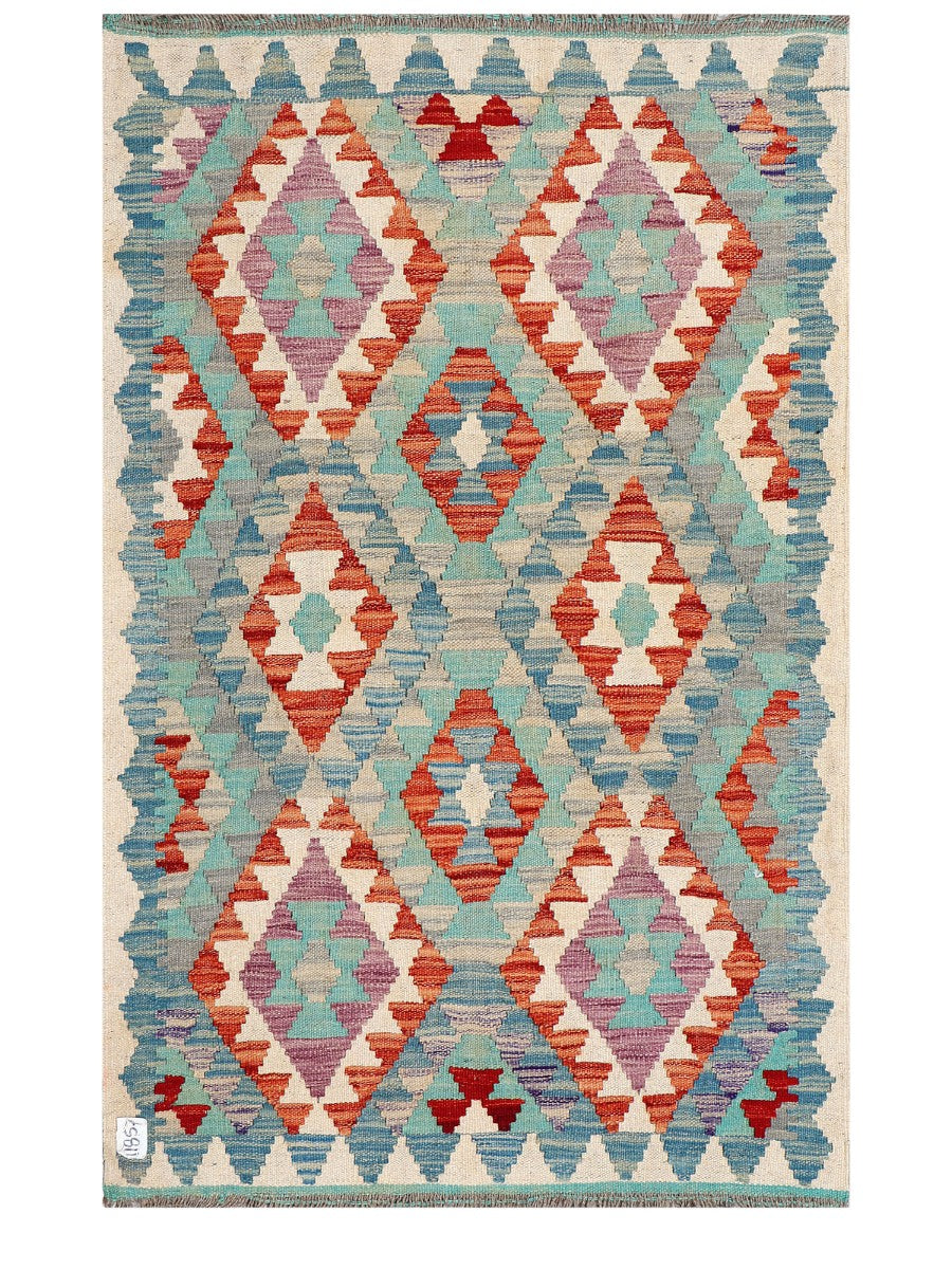 Maimana Afghanistan Kilim Rug - 134 x 87 cm - Handmade