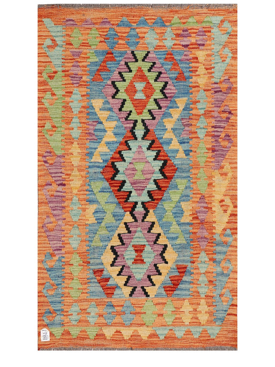 Maimana Afghanistan Kilim Rug - 132 x 79 cm - Handmade