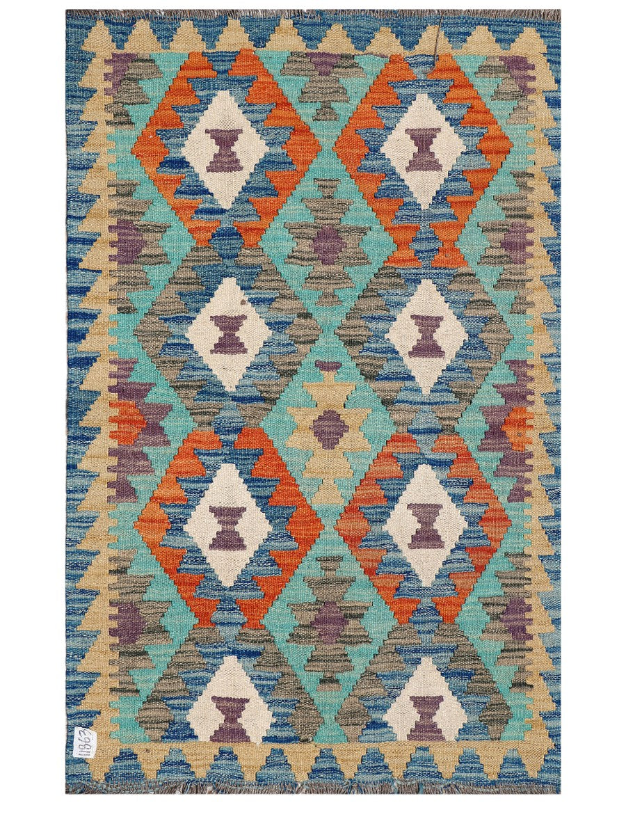 Maimana Afghanistan Kilim Rug - 120 x 79 cm - Handmade