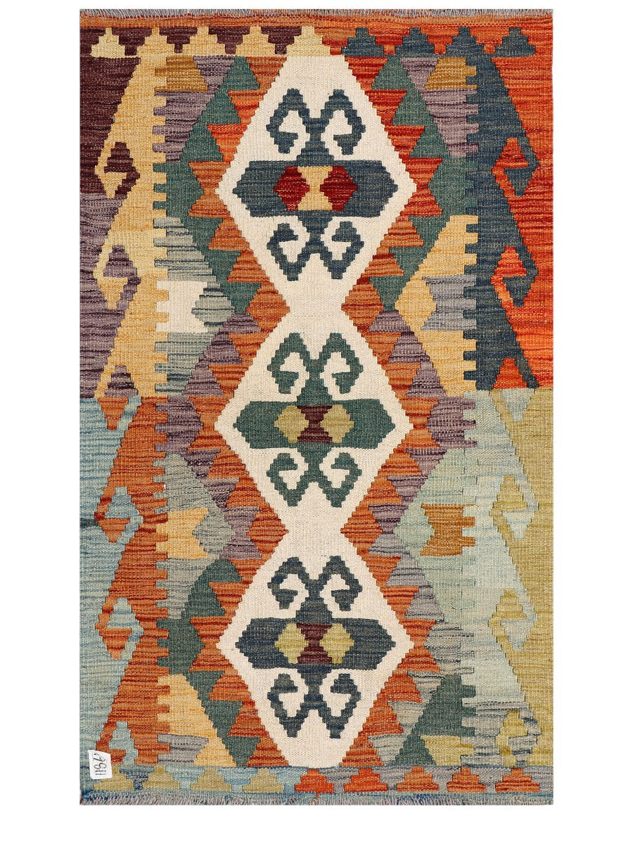 Maimana Afghanistan Kilim Rug - 121 x 75 cm - Handmade