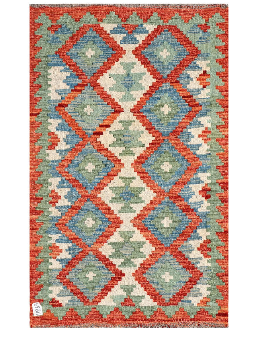 Maimana Afghanistan Kilim Rug - 122 x 78 cm - Handmade