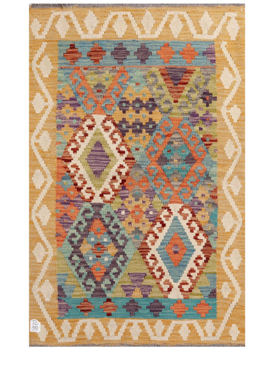 Maimana Afghanistan Kilim Rug - 119 x 78 cm - Handmade