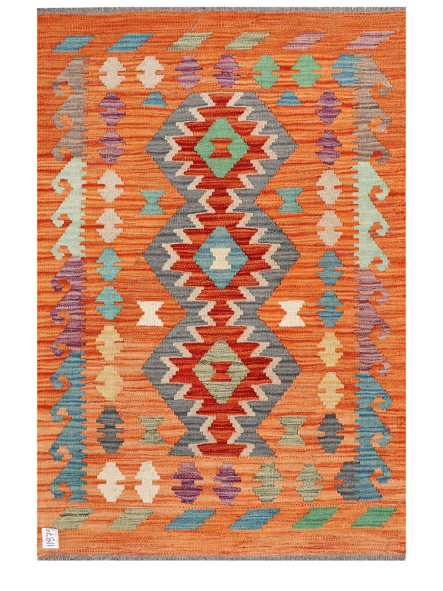 Maimana Afghanistan Kilim Rug - 117 x 82 cm - Handmade