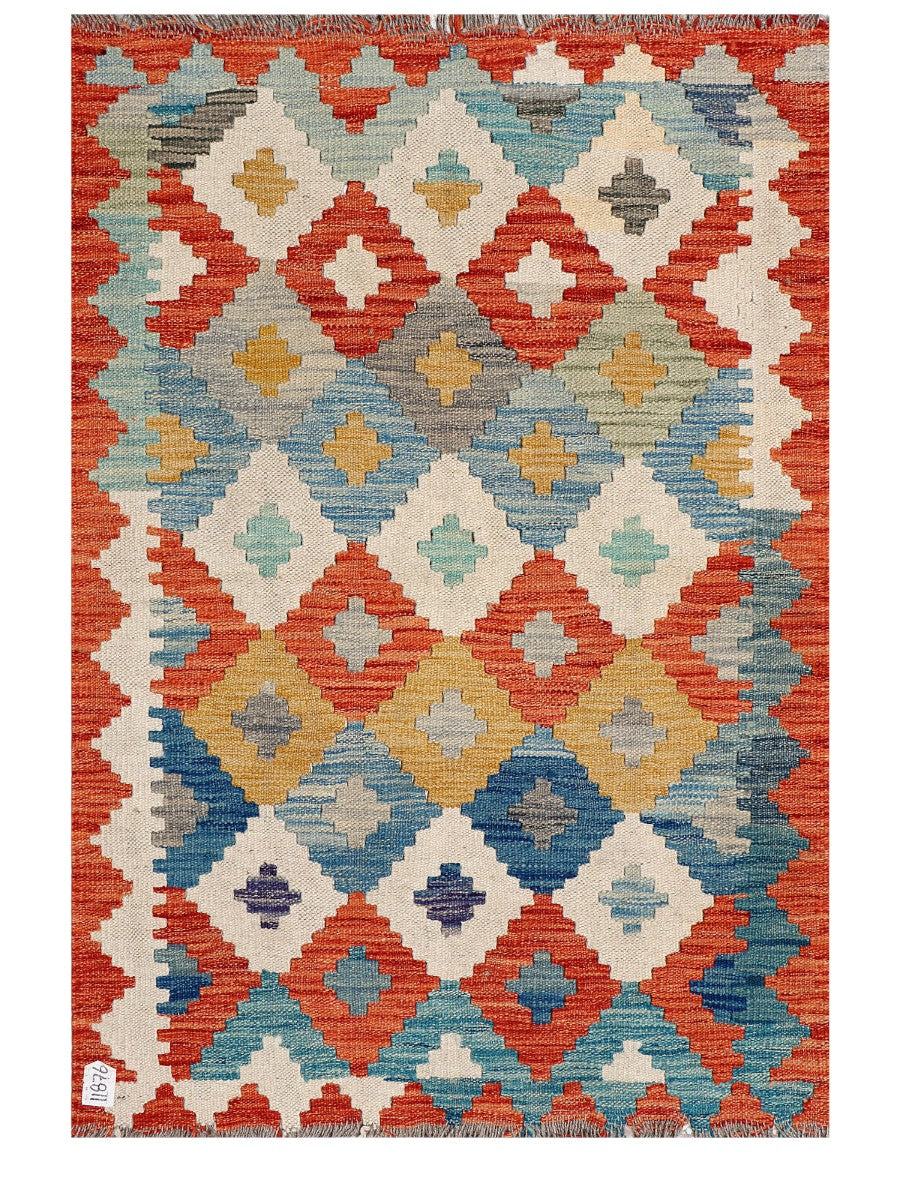 Maimana Afghanistan Kilim Rug - 115 x 81 cm - Handmade