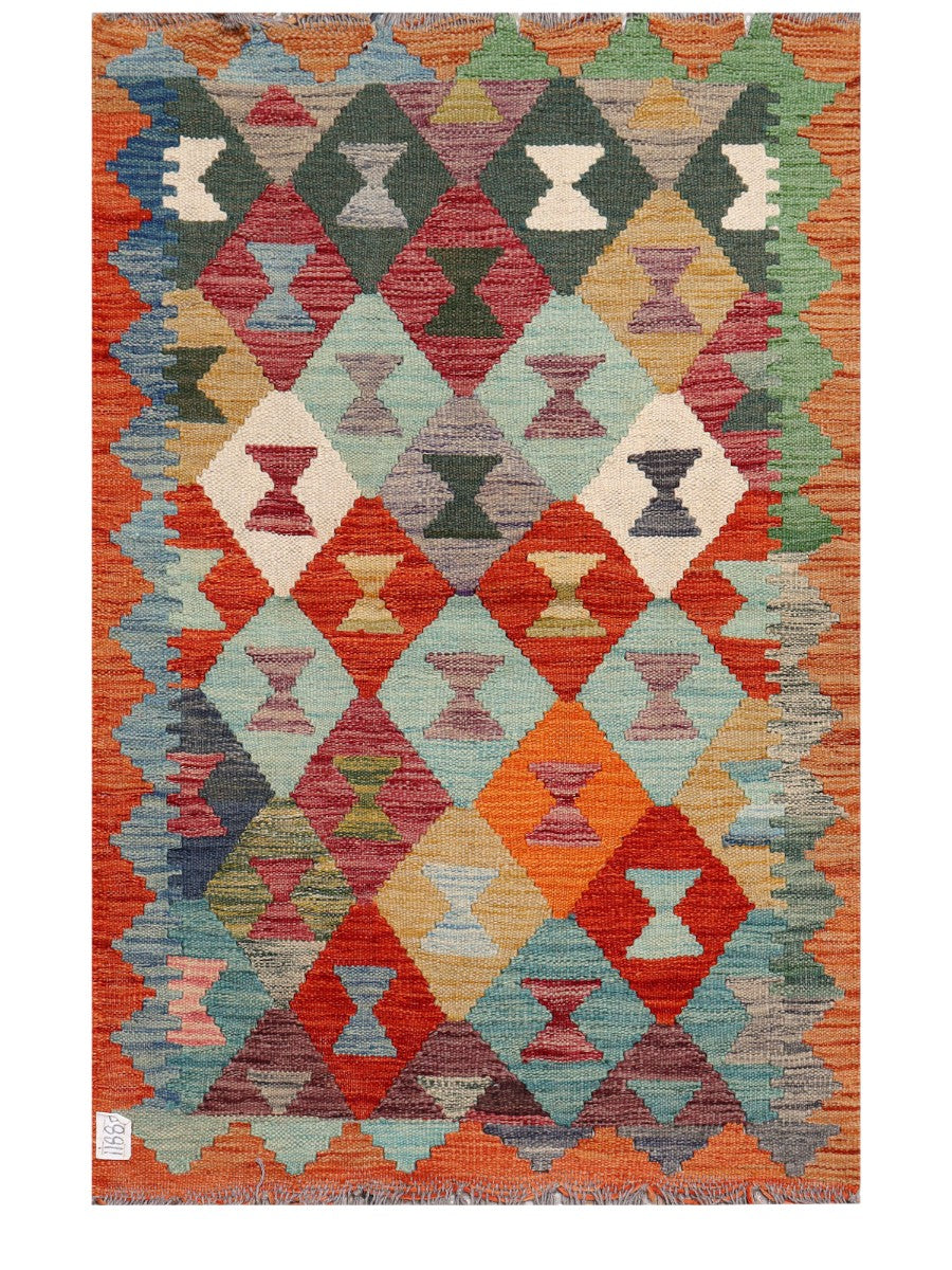 Maimana Afghanistan Kilim Rug - 119 x 80 cm - Handmade