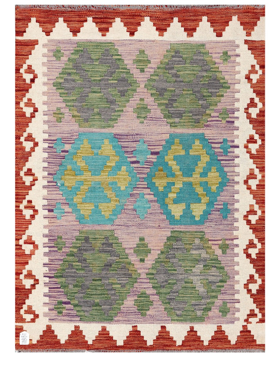 Maimana Afghanistan Kilim Rug - 123 x 92 cm - Handmade