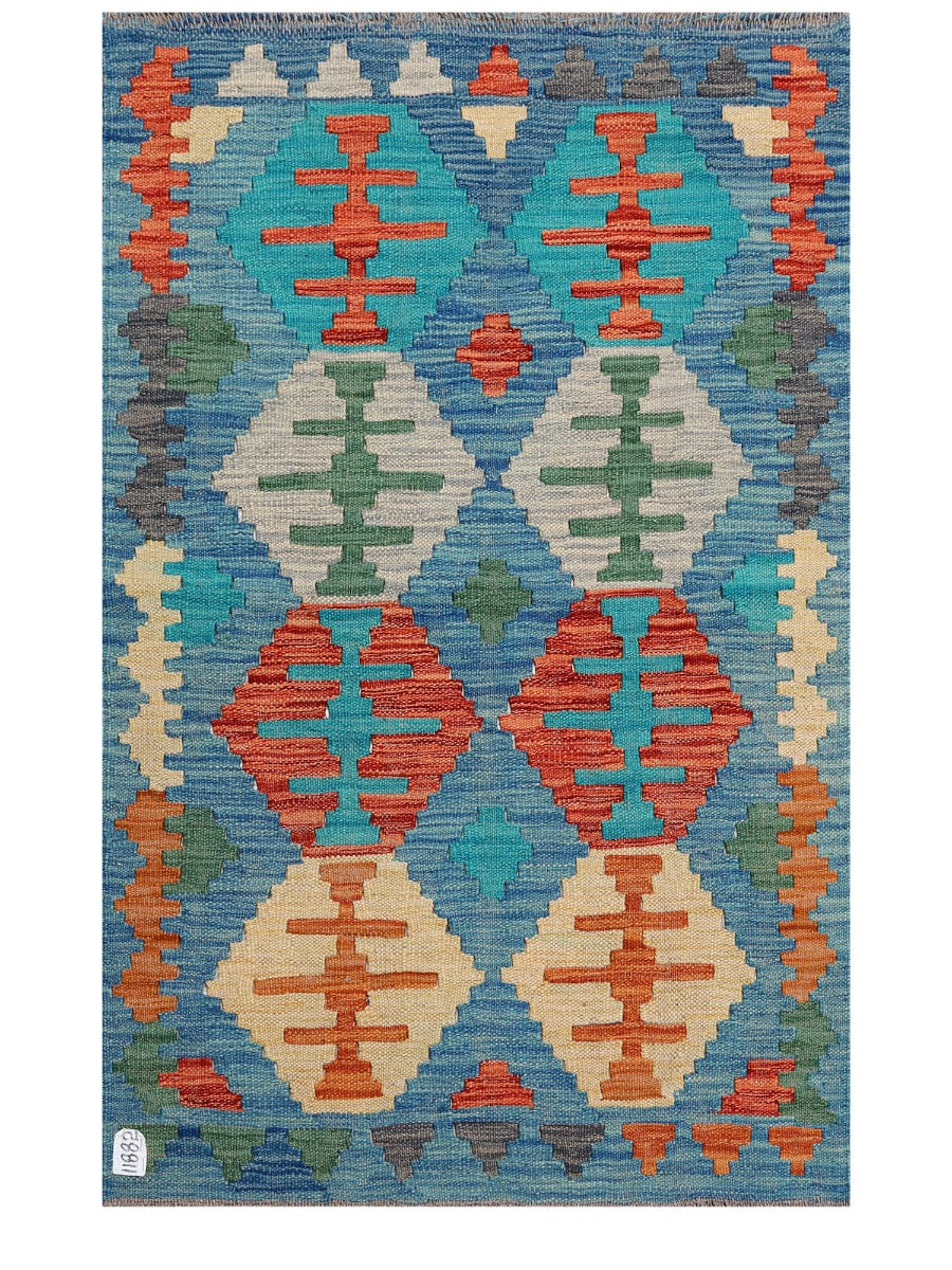 Maimana Afghanistan Kilim Rug - 121 x 79 cm - Handmade