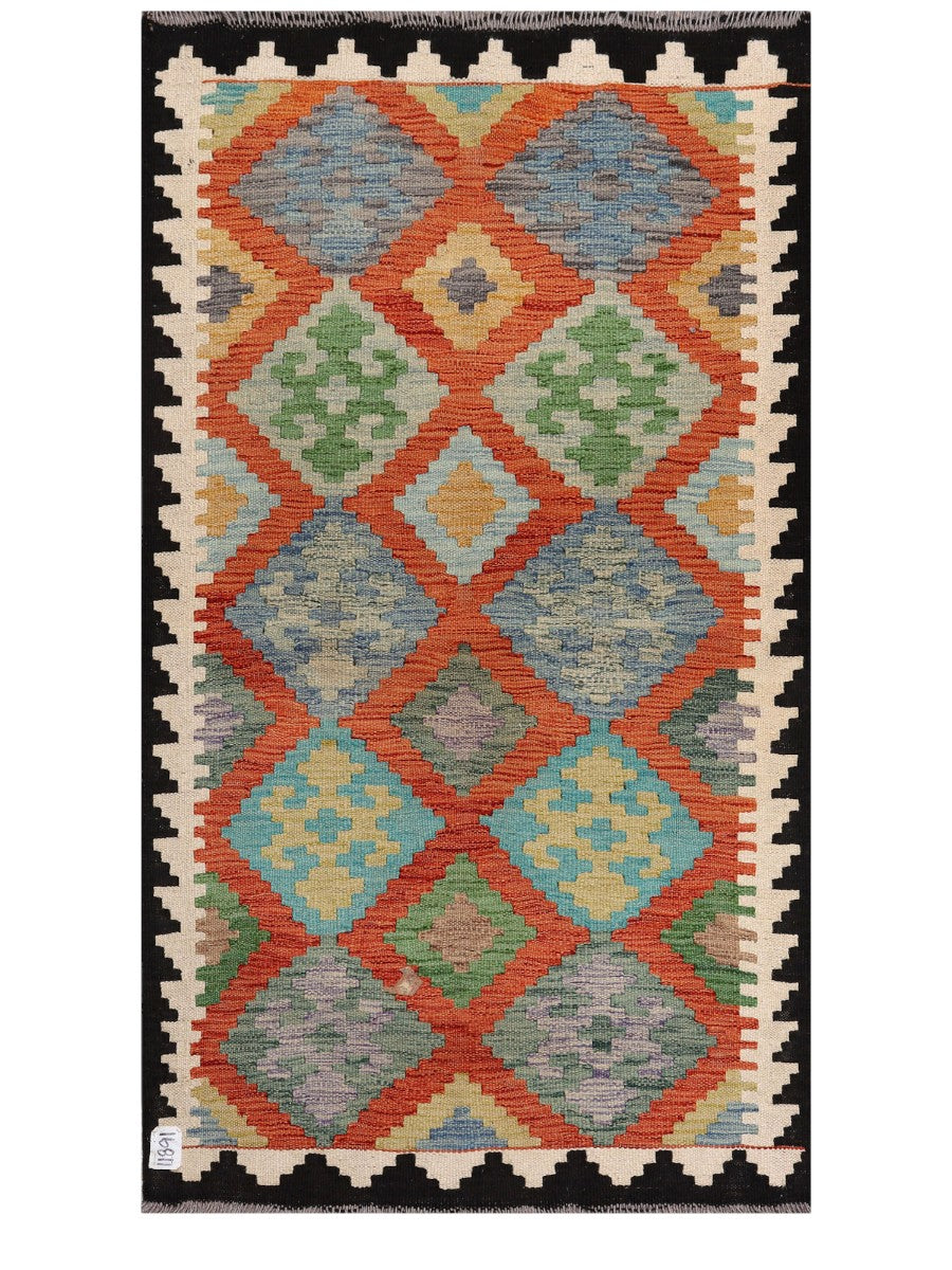 Maimana Afghanistan Kilim Rug - 132 x 77 cm - Handmade
