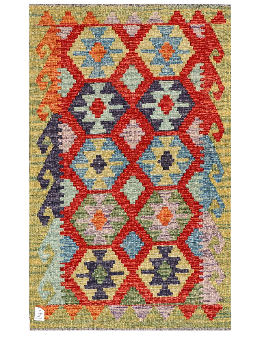 Maimana Afghanistan Kilim Rug - 117 x 76 cm - Handmade