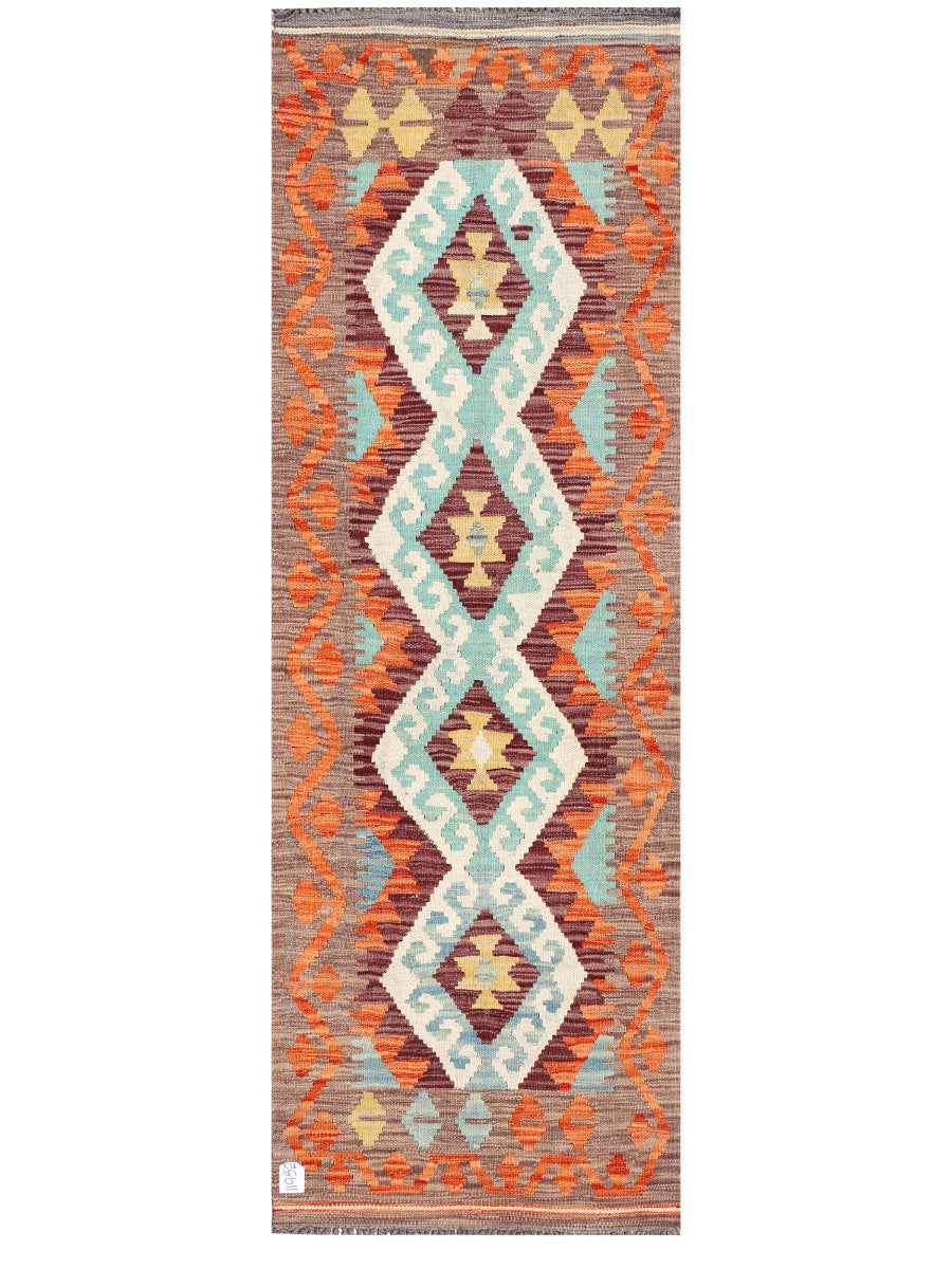 Maimana Afghanistan Kilim Rug - 186 x64 cm - Handmade
