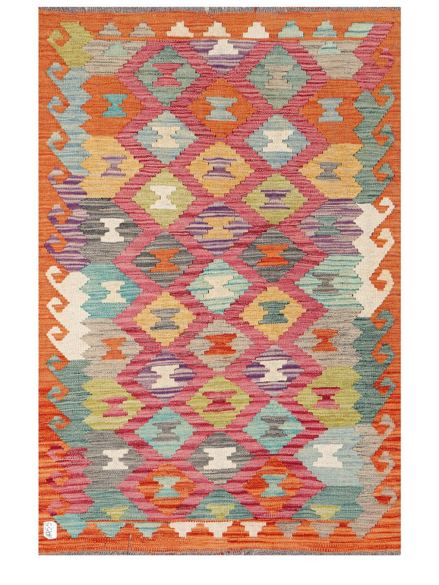 Maimana Afghanistan Kilim Rug - 154 x105 cm - Handmade