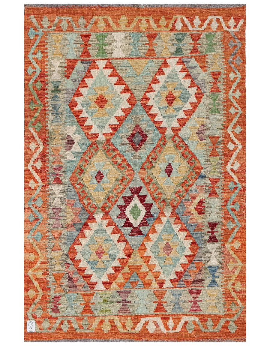 Maimana Afghanistan Kilim Rug - 153 x104 cm - Handmade
