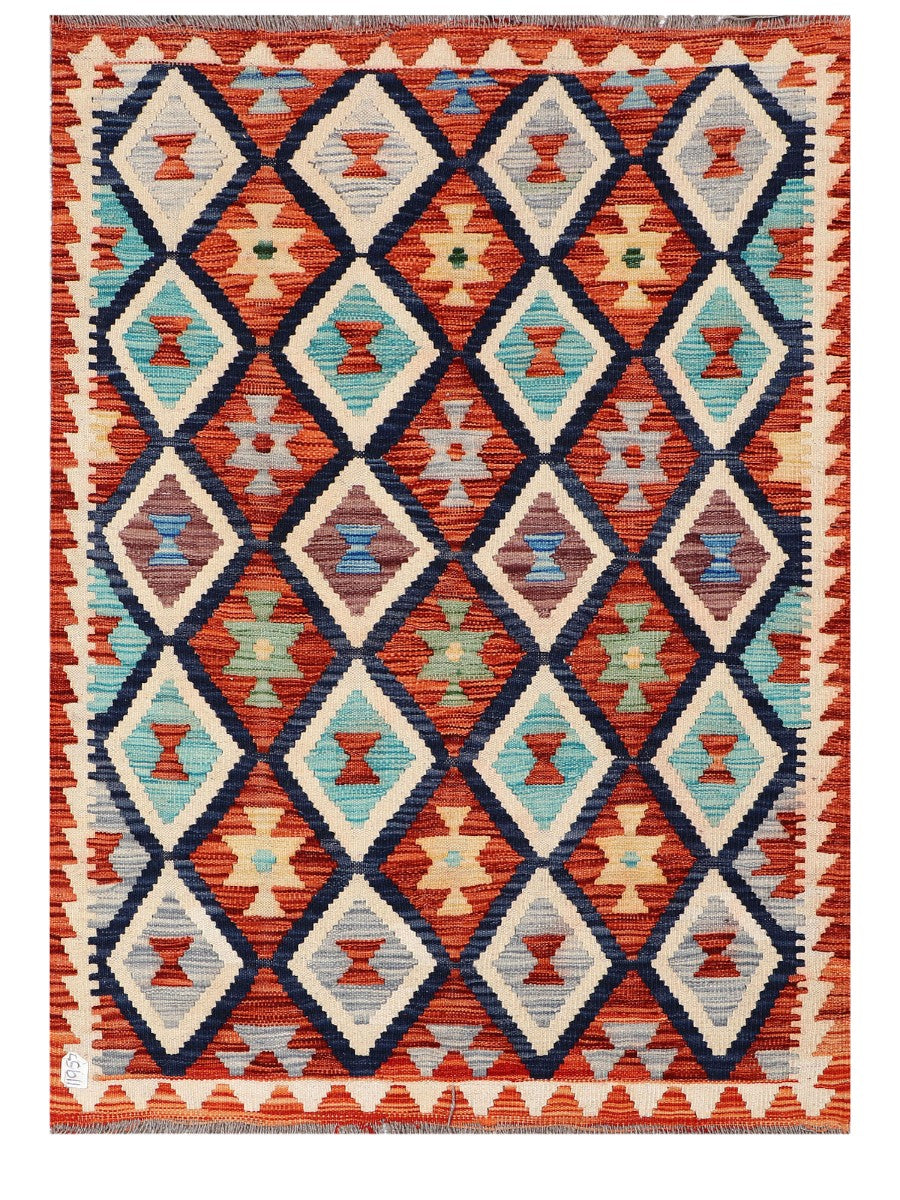 Maimana Afghanistan Kilim Rug - 148 x106 cm - Handmade