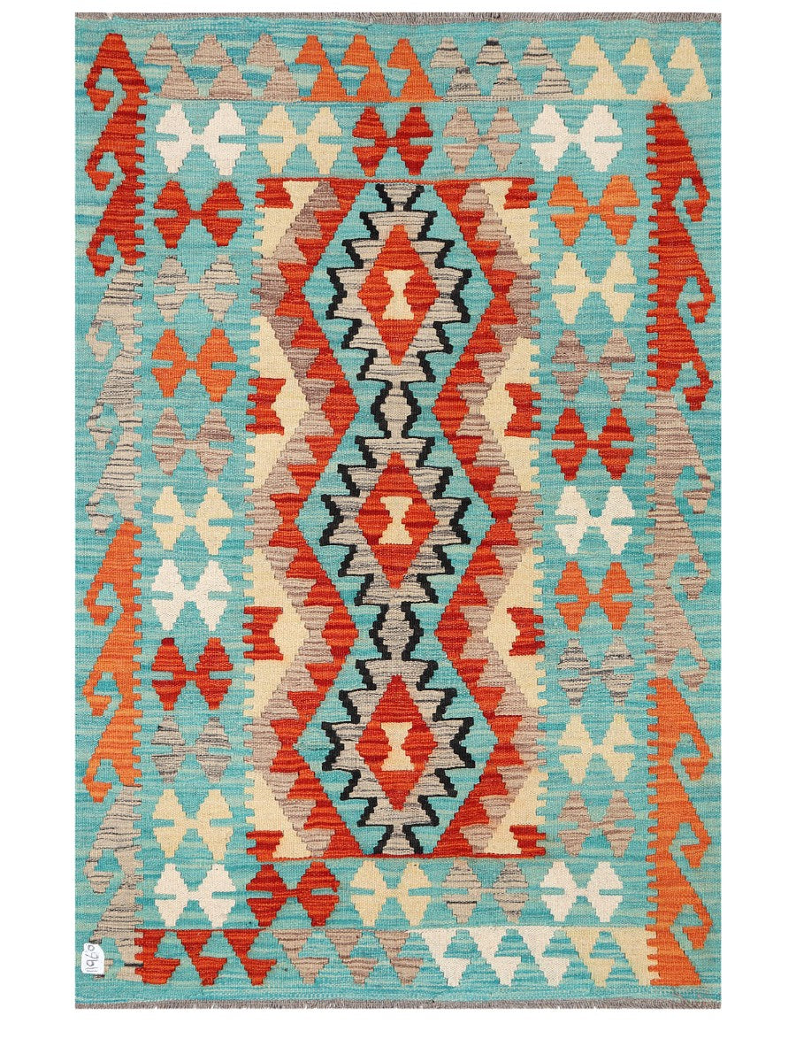 Maimana Afghanistan Kilim Rug - 157 x105 cm - Handmade