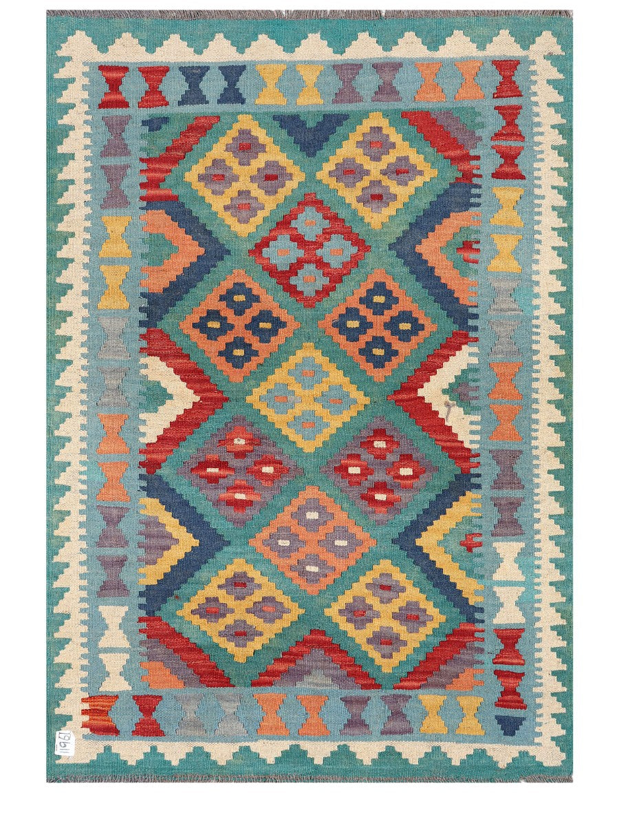 Maimana Afghanistan Kilim Rug - 146 x103 cm - Handmade