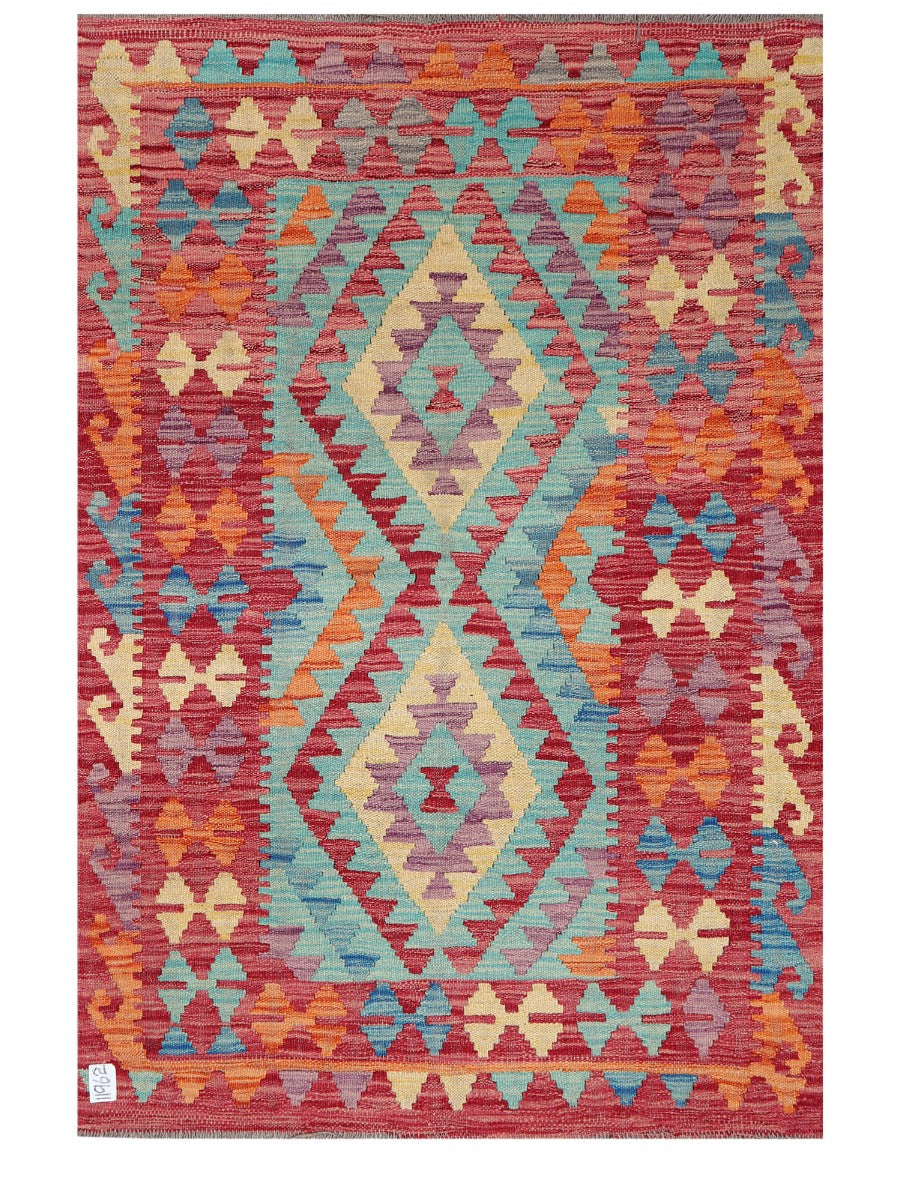 Maimana Afghanistan Kilim Rug - 143 x98 cm - Handmade