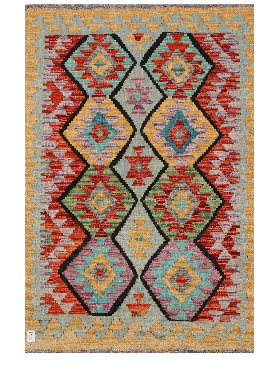 Maimana Afghanistan Kilim Rug - 146 x96 cm - Handmade