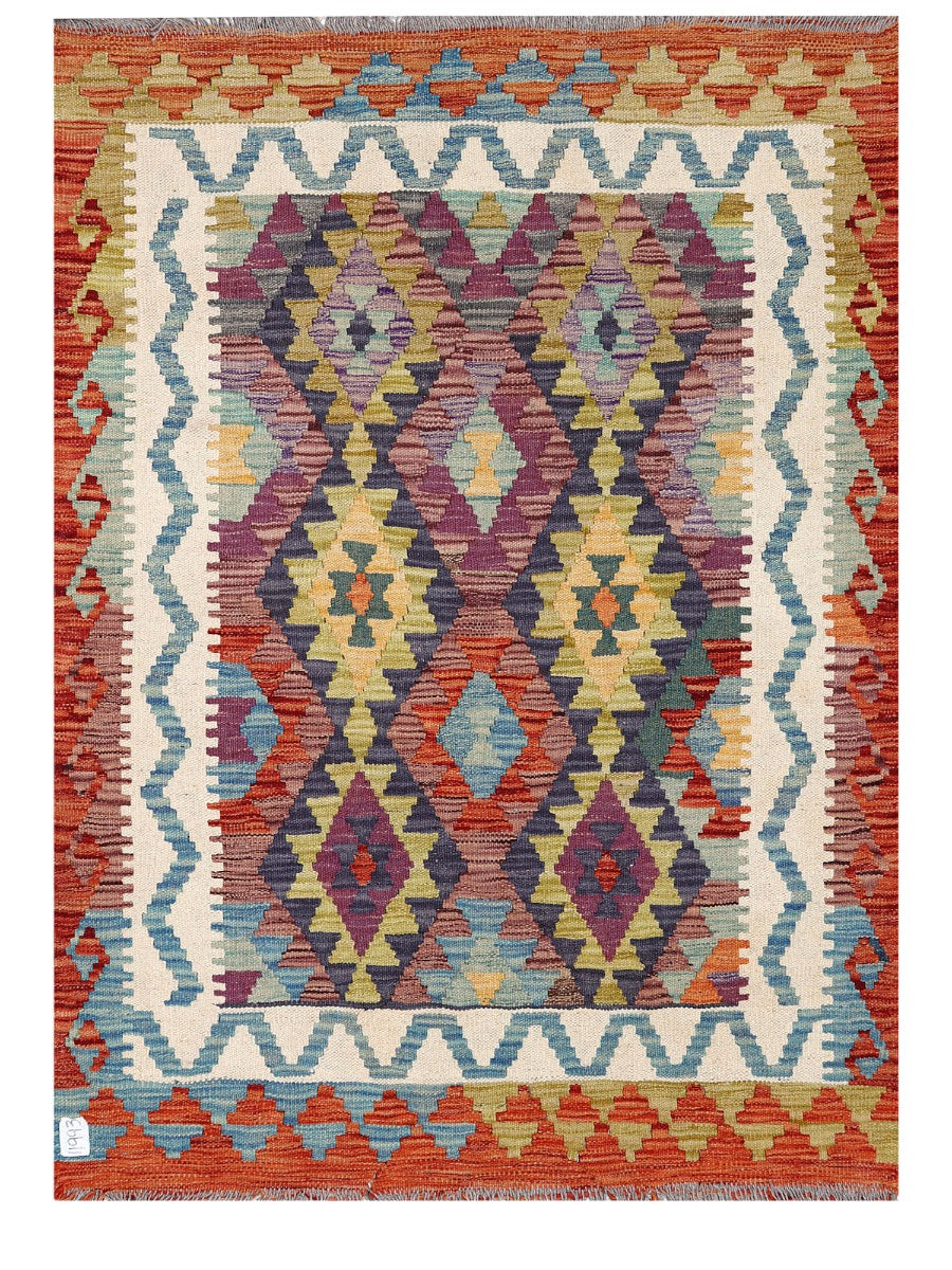 Maimana Afghanistan Kilim Rug - 145 x107 cm - Handmade