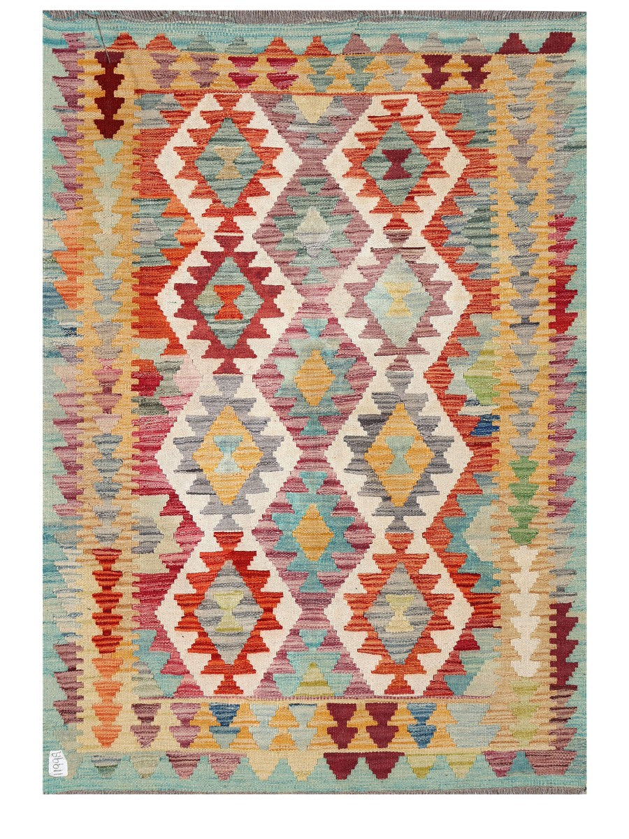 Maimana Afghanistan Kilim Rug - 142 x102 cm - Handmade