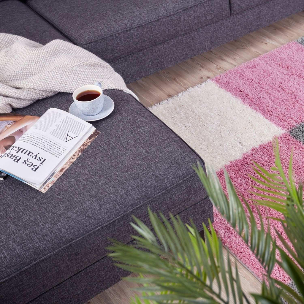 11_Geometric_Design_Thick_Shaggy_Area_Rugs_Pink - Bobobiy