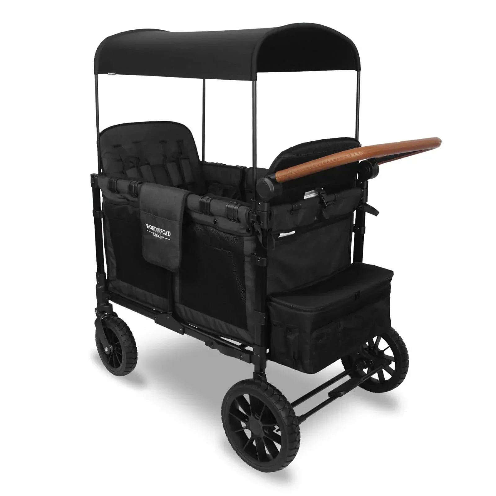 W4 Luxe Quad Stroller Wagon - Volcanic Black - Bobobiy