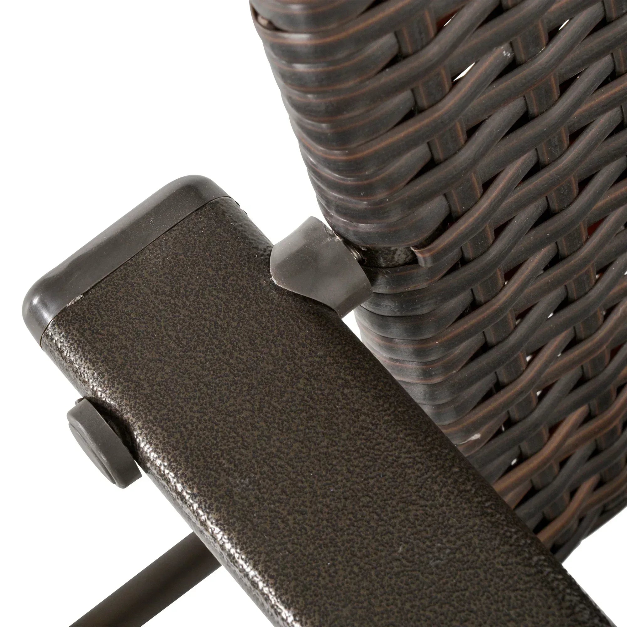 Set of Four Folding Rattan Seat Chairs - Brown - Bobobiy