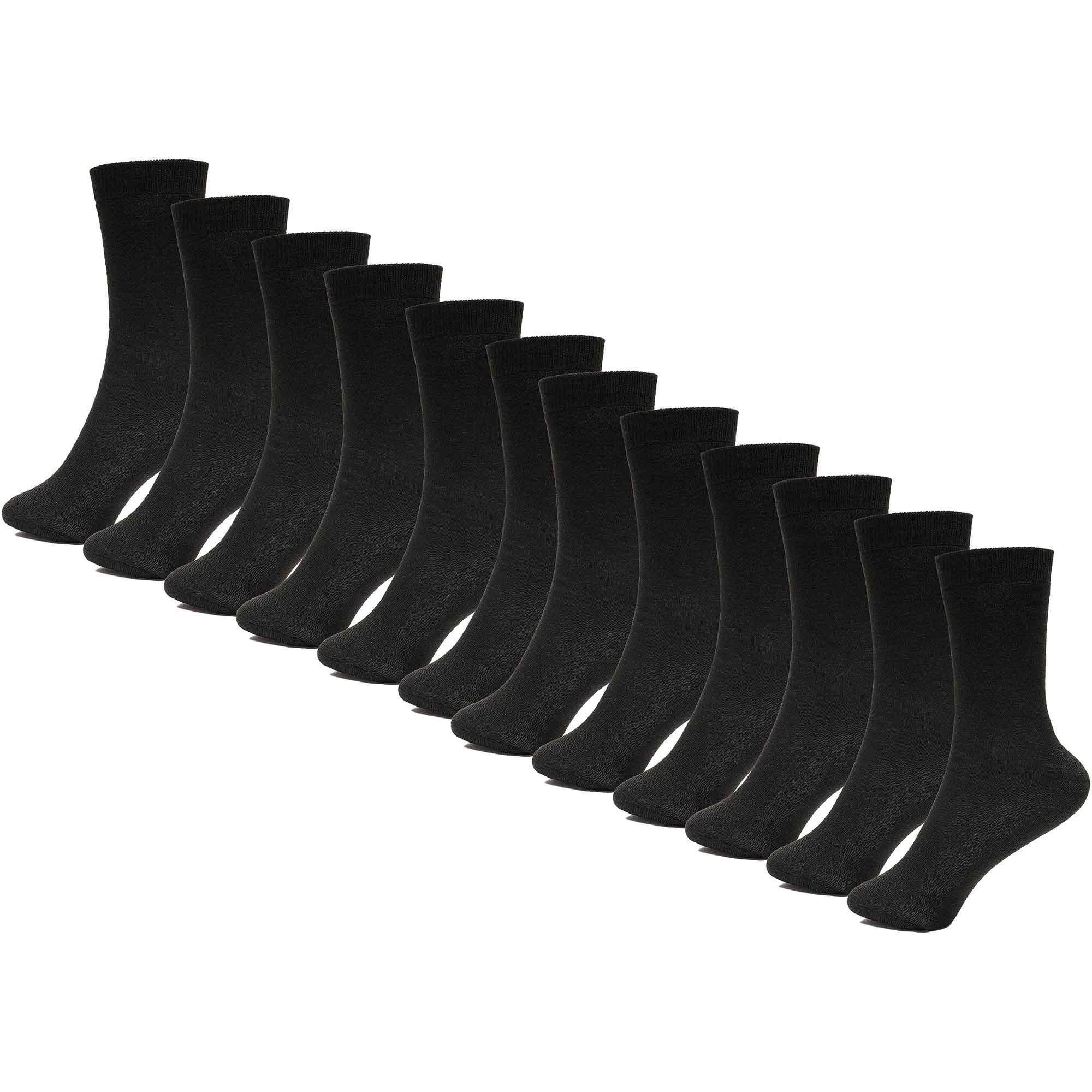 12-pack-womens-thermal-winter-socks-extra-warm-for-cold-weather-high-insulation-with-2-3-tog-rating-perfect-for-work-boots-and-outdoor-activities-by-heatwave-thermalwear-black-4-7-soc - Bobobiy