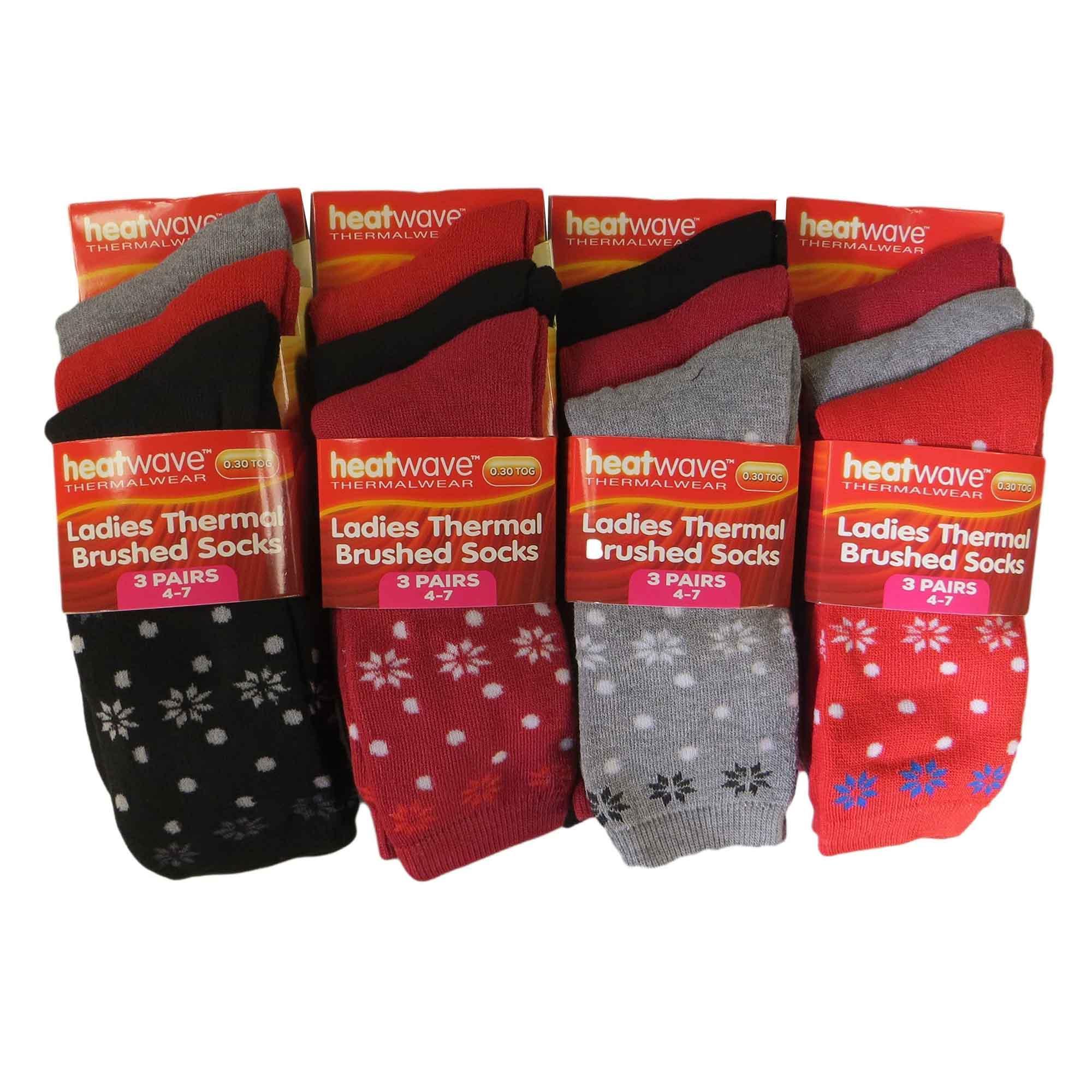 12-pack-womens-thermal-winter-socks-extra-warm-for-cold-weather-high-insulation-with-2-3-tog-rating-perfect-for-work-boots-and-outdoor-activities-by-heatwave-thermalwear-snowflake-4-7 - Bobobiy