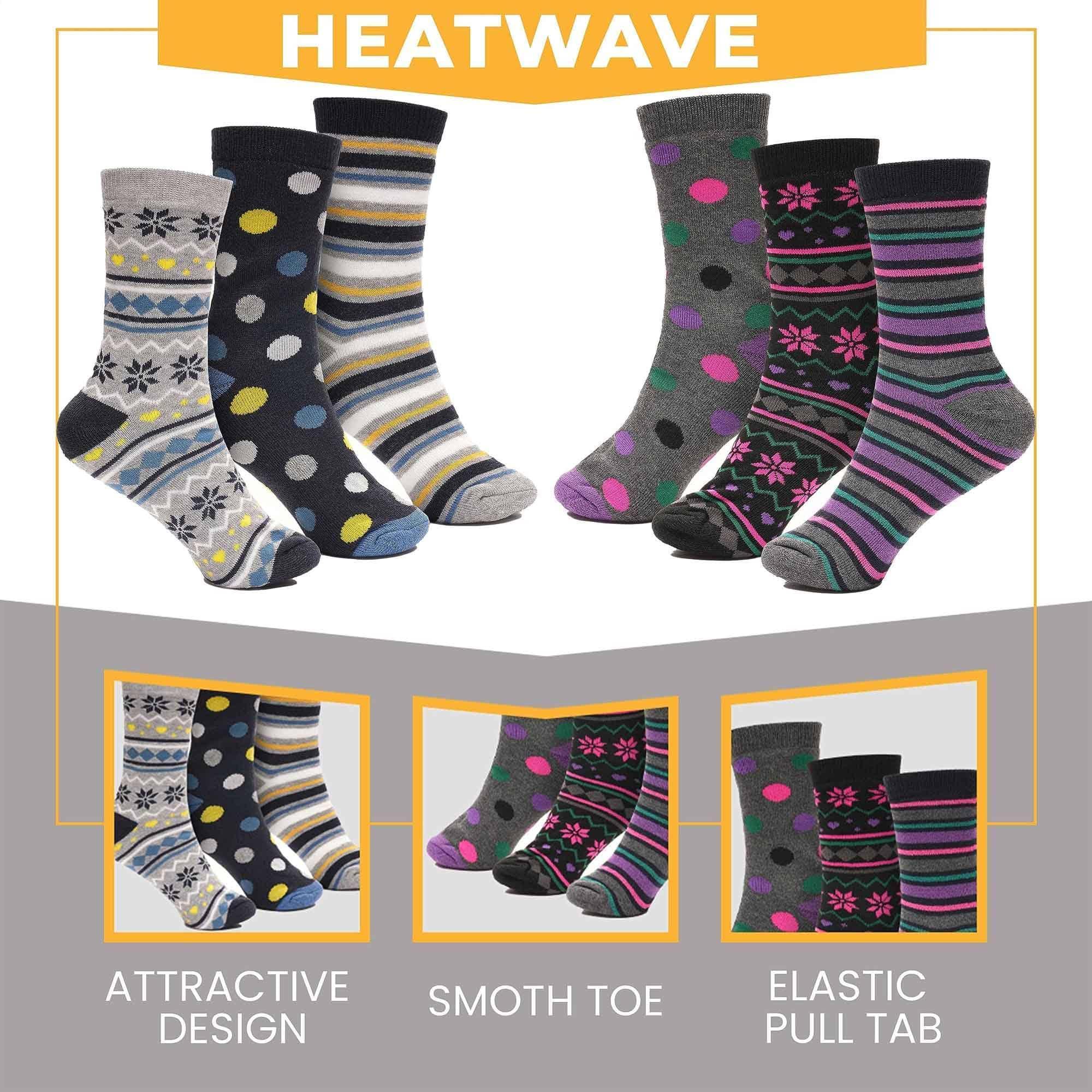 12-pack-womens-thermal-winter-socks-extra-warm-for-cold-weather-high-insulation-with-2-3-tog-rating-perfect-for-work-boots-and-outdoor-activities-by-heatwave-thermalwear-socks-1181865 - Bobobiy