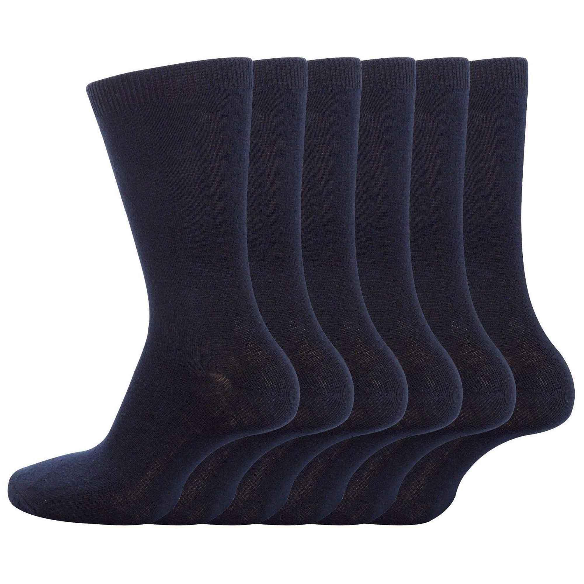12-pairs-kids-cotton-school-socks-breathable-durable-ankle-socks-boys-girls-uniform-navy-grey-black-white-sizes-2-to-12-by-sock-stack-navy-6-8-socks-1184733873 - Bobobiy