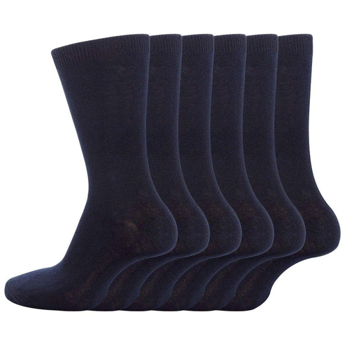 12-pairs-kids-cotton-school-socks-breathable-durable-ankle-socks-boys-girls-uniform-navy-grey-black-white-sizes-2-to-12-by-sock-stack-navy-6-8-socks-1184733873 - Bobobiy