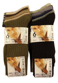 12-pairs-men-s-100-cotton-moisture-wicking-antibacterial-dress-work-socks-assorted-brown-black-comfortable-all-day-wear-sustainable-by-sock-stack-assorted-6-11-socks-1176513860 - Bobobiy