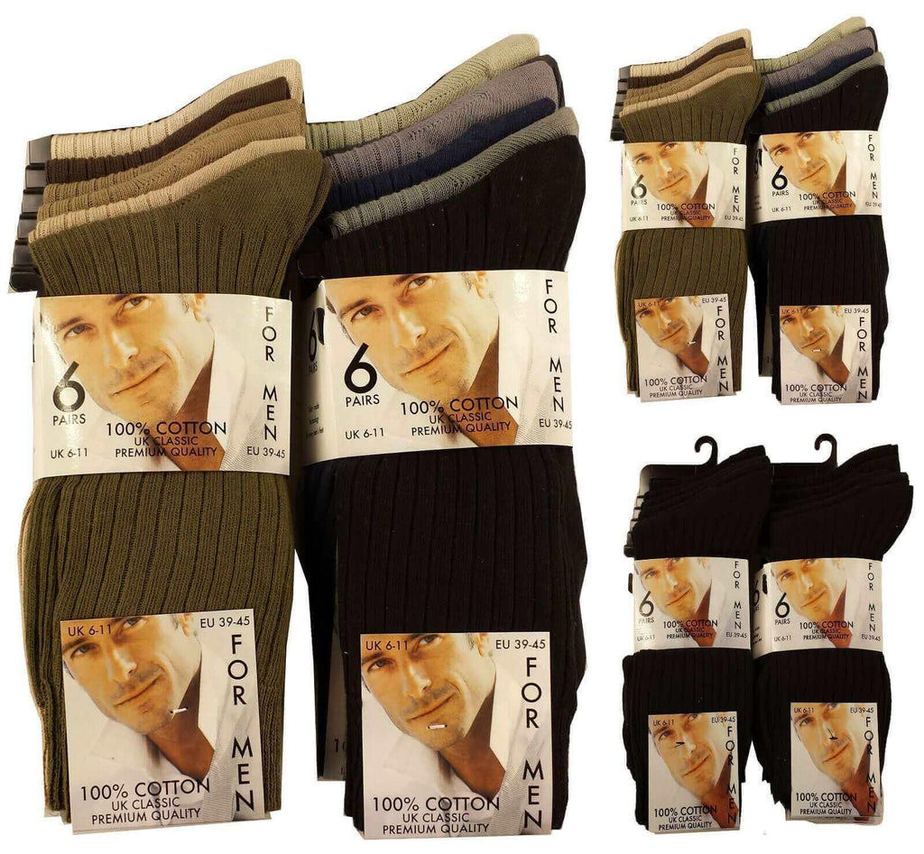 12-pairs-men-s-100-cotton-moisture-wicking-antibacterial-dress-work-socks-assorted-brown-black-comfortable-all-day-wear-sustainable-by-sock-stack-socks-1176513862 - Bobobiy