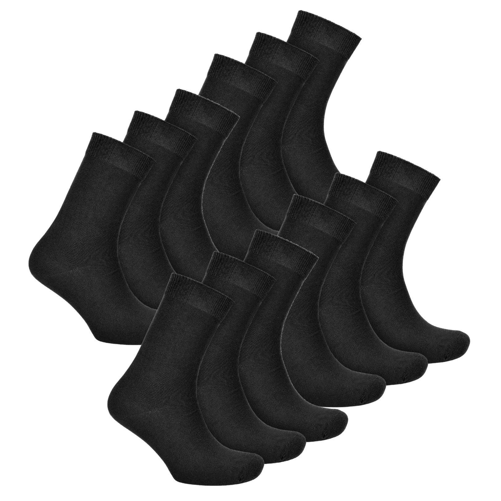 12-pairs-men-s-colourful-heel-toe-black-argyle-diamond-socks-comfort-fit-cotton-rich-durable-work-sock-ultra-smooth-flat-toe-seam-comfortable-school-business-wear-uk-6-11-by-sock-stac - Bobobiy