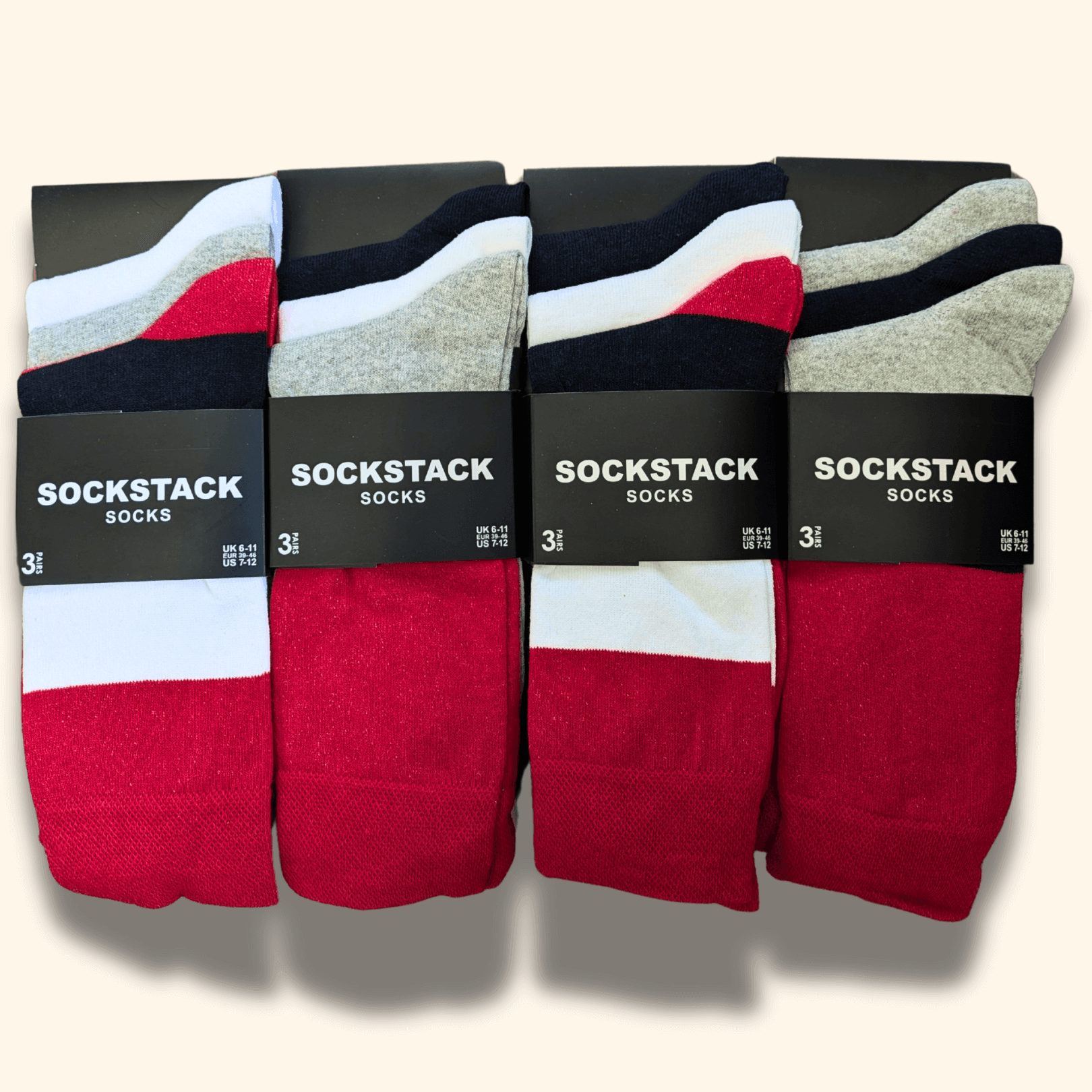12 Pairs Men's Soft Cotton Colourful Heel Toe Black Argyle Diamond Easycare Comfortable Shoe Socks Flat Toe Seam Durable Work School Business Wear UK 6-11